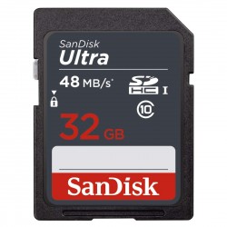 SanDisk Ultra SDHC, SDUNR 32GBTO256GB, C10, UHS-I, 100MB/s