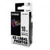 CASIO 18MM BLACK INK WHITE TAPE