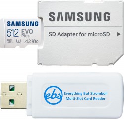 SAMSUNG 512GB EVO PLUS (2021) microSD with adapter MB-MC512K