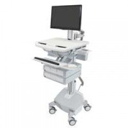 Ergotron SV44-1342-5 StyleView Cart with LCD Pivot, LiFe Pow