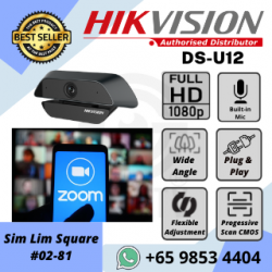 USB Webcam HIKVISION DS-U12 with Microphone Zoom Meeting Con