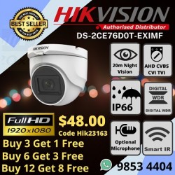 HIKVISION Sim Lim Price DS-2CE76D0T-EXIMF Cheapest 2MP 1080P