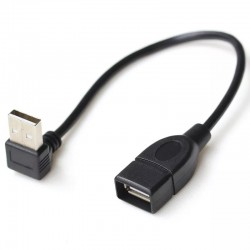 ATZ USB2.0 RIGHT ANGLE MALE-FEMALE CABLE 22CM