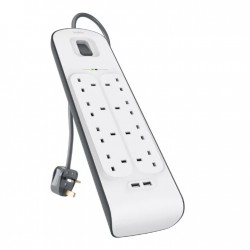 BELKIN 8WAY SURGE PROTECTOR SOCKET EXTENSION WITH 2USB PORT