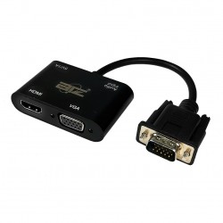 ATZ V21-21ST  VGA TO HDMI+VGA SPLITTER W/3.5MM AUDIO ADAPTER