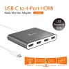 J5CREATE USB C TO 4 PORT HDMI MULTI-MONITOR ADAPTER