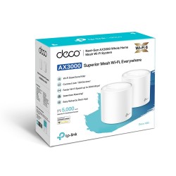 TP-LINK DECO X60 (2 PACK) AX3000 Whole Home Mesh Wi-Fi 6 Sys