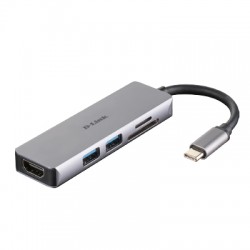 D-Link 5-In-1 Usb-C Hub With Hdmi And Sd/Microsd Card Reader