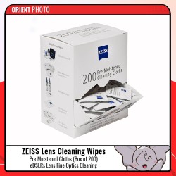 ZEISS Lens Cleaning Wipes Pre Moistened Cloths (Box of 200) 