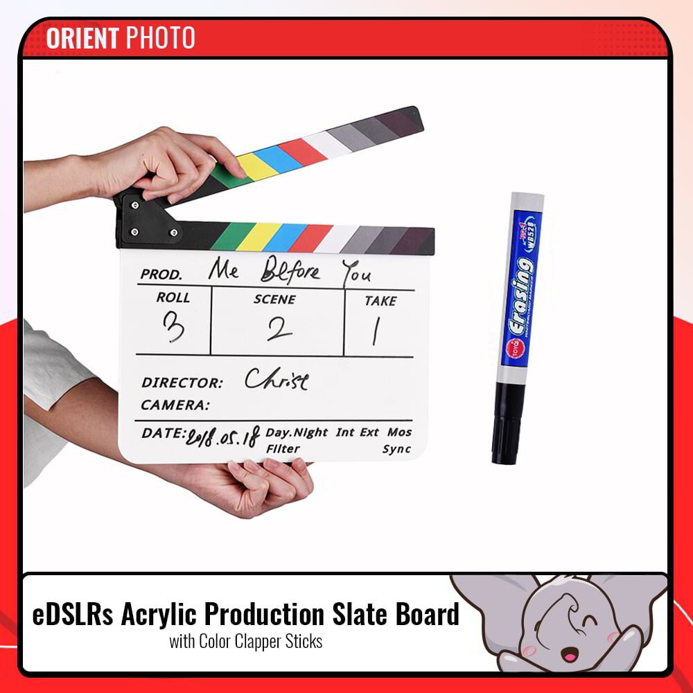 Mini Movie Film Clap Board, Colorful Acrylic Director Scene
