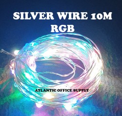 10M SILVER WIRE RGB LED ( BATTERY PACK ) FAIRY LIGHT