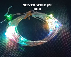 5M SILVER WIRE RGB LED ( BATTERY PACK ) FAIRY LIGHT