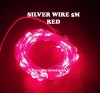 5M SILVER WIRE RED LED ( BATTERY PACK ) FAIRY LIGHT