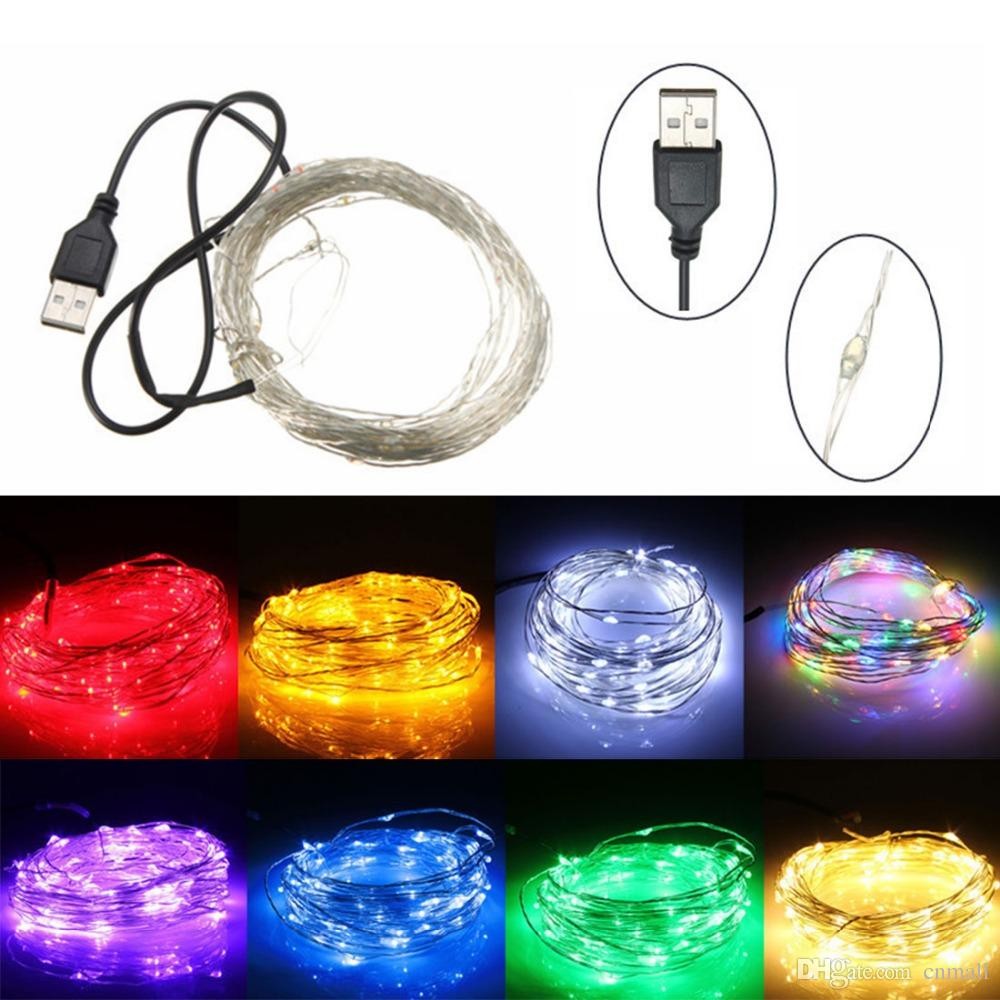 Usb Led Green USB LED 10M FAIRY LIGHT SILVER WIRE GREEN LED