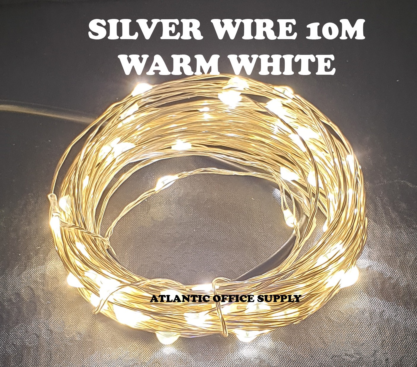 silver wire warm white fairy lights