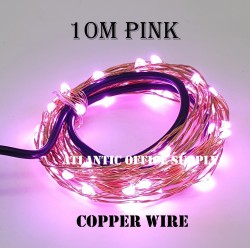 USB LED 10M FAIRY LIGHT COPPER WIRE PINK LED