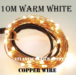 USB LED 10M FAIRY LIGHT COPPER WIRE WARMWHITE LED