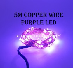 USB LED 5M FAIRY LIGHT COPPER WIRE PURPLE LED