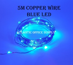 USB LED 5M FAIRY LIGHT COPPER WIRE BLUE LED