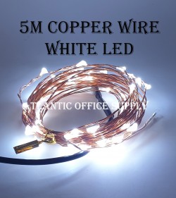 USB LED 5M FAIRY LIGHT COPPER WIRE WHITE LED