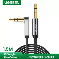 UGREEN 3.5MM MALE TO MALE RIGHT ANGLE CABLE 1.5M