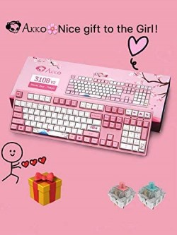 AKKO Keyboard - 3108 DS Midnight Akko Pink Switch