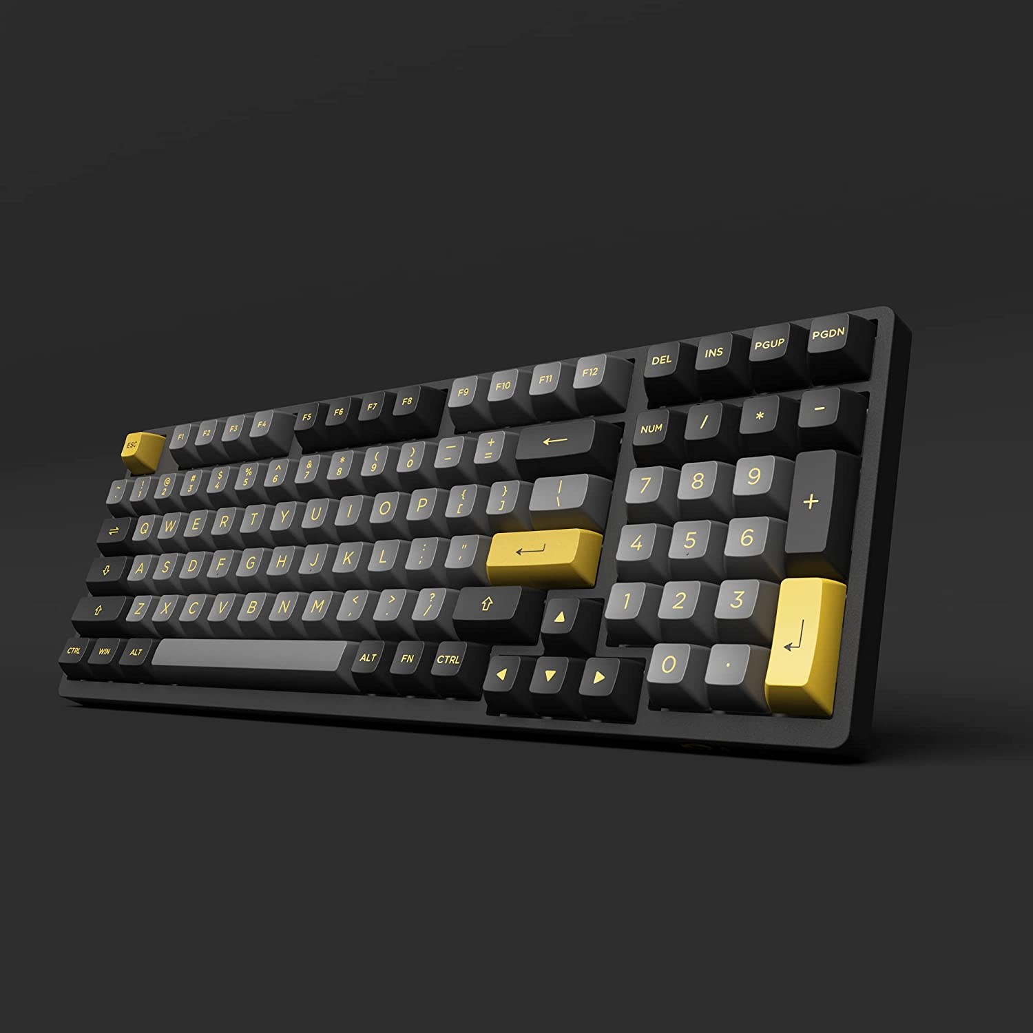 AKKO Keyboard RGB 3mode - 3098B Black & Gold white switch