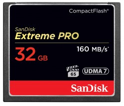 SanDisk 32TO256GB Extreme Pro CompactFlash Memory Card