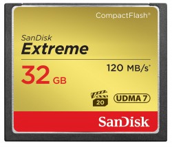 SanDisk Extreme 32TO128GB CompactFlash Memory Card