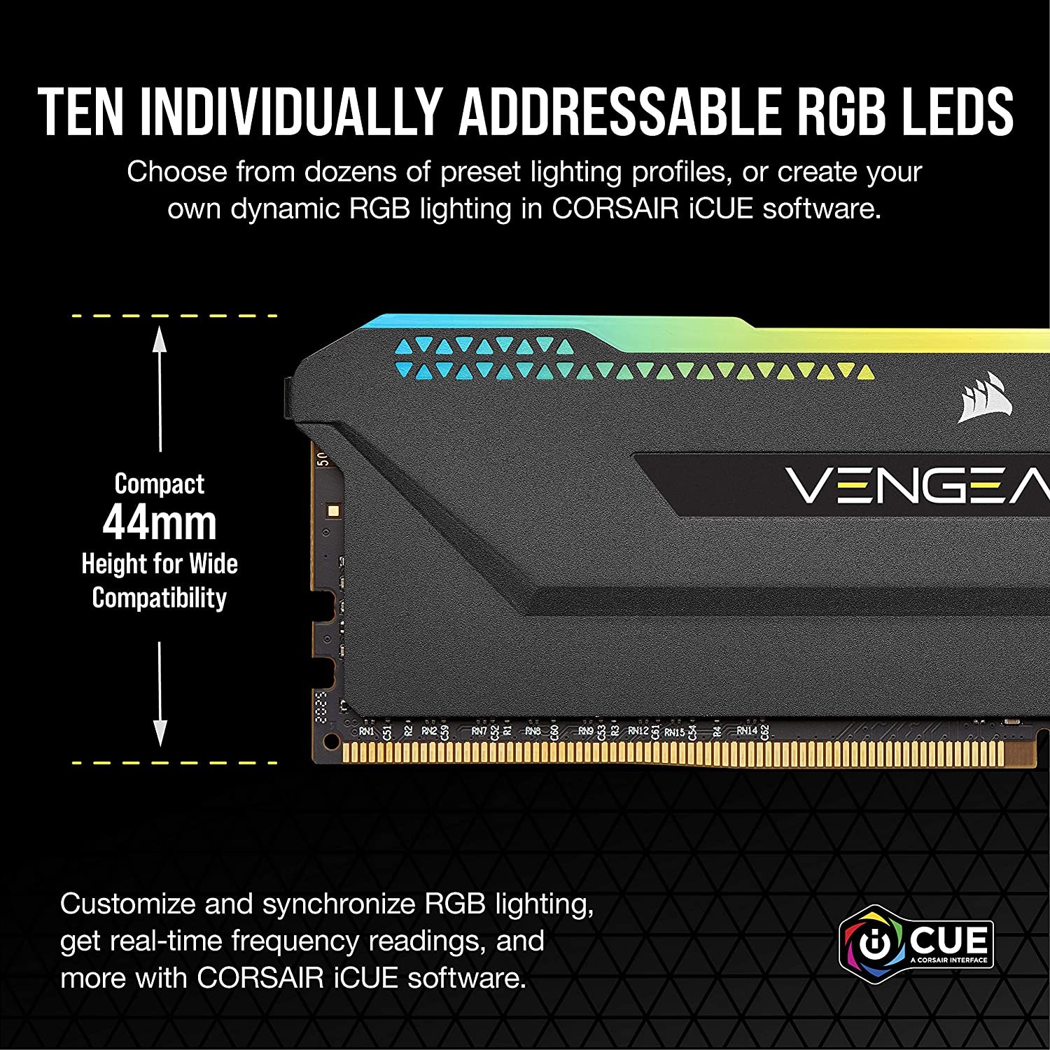 Corsair Vengeance Pro RGB 32 & 64GB DDR4 DRAM 3200MHz C16
