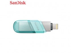 SanDisk iXpand Flash Drive Flip, 64GB, Mint Green, iOS, USB