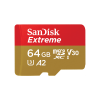SANDISK 64GB EXTREME CLASS 10 V30 A2 UP TO 170MB/S MICRO SD