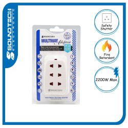 SOUNDTECH MULTIWAY 2-PIN PLUG ADAPTER WITH INDICATOR LIGHT F