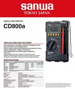 SANWA DIGITAL MULTIMETER CD800A