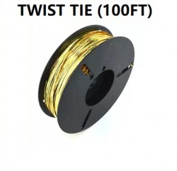 TWIST TIE (100FT) GOLD COLOR SUITABLE FOR GIFT WRAPPING