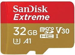 SANDISK 32GB EXTREME CLASS 10 V30 UP TO 100MB/S MICRO SD