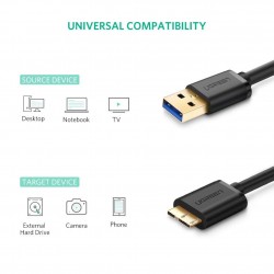 UGREEN 10843 USB3.0 TO MICRO-B USB CABLE 2M