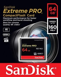 SANDISK EXTREME PRO CF MEMORY CARD 160MB/S 64GB
