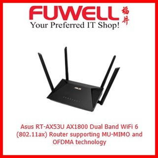 ASUS Routeur WiFi Dual-Band RT-AX53U WiFi 6