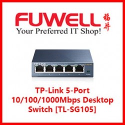 TP-Link 5-Port 10/100/1000Mbps Desktop Switch [TL-SG105]