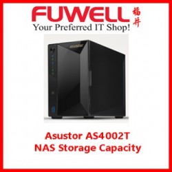 Asustor AS4002T 2-Bay NAS Storage Capacity