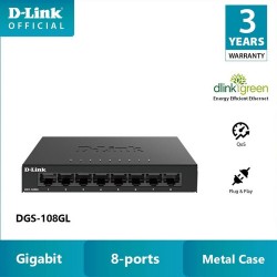 DLINK DGS-108GL 8 PORT GIGABIT ETHERNET SWITCH