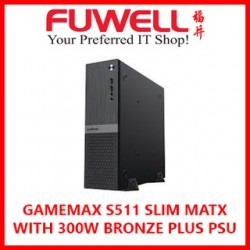GAMEMAX S511 SLIM MATX WITH 300W BRONZE PLUS PSU