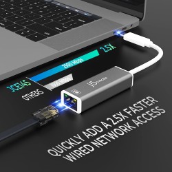 J5 CREATE USB-C to 2.5 G Ethernet Adapter JCE145