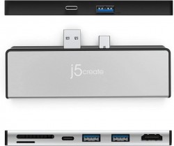 J5 CREATE MINI DOCK 7-IN-1 FOR SURFACE PRO 7 (SILVER) JCD324