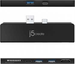 J5 CREATE MINI DOCK 7-IN-1 FOR SURFACE PRO 7 (BLACK) JCD324B