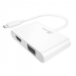 J5CREATE USB-C TO VGA+HDMI+USB3.0+POWER DELIVERY ADAPTER JCA