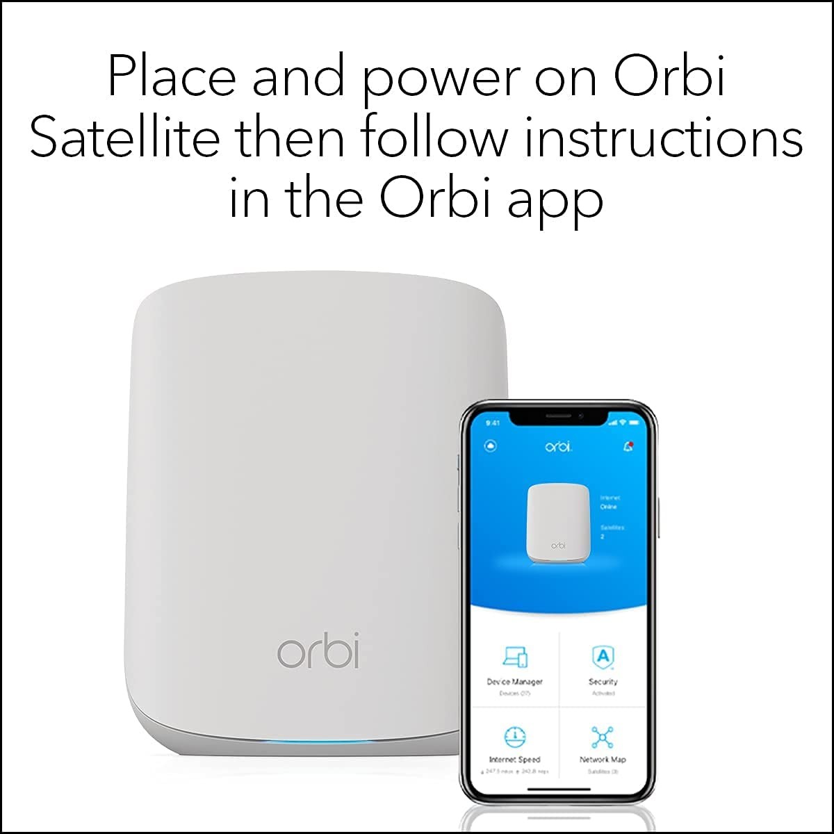 NETGEAR Orbi (RBS350) AX1800 Dual-Band Mesh WiFi 6 AX Add-On