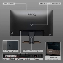 BenQ EW2780U, 27", 3840x2160p, Freesync, 60hz, 5ms (GtG), HD