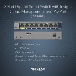 Netgear GS108T-300UKS ProSafe? 8-Port Gigabit Smart Switch w